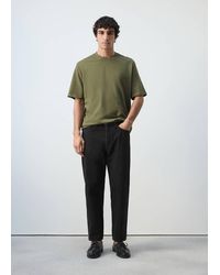 Mango - Heavy Weight Relaxed Fit T-Shirt - Lyst
