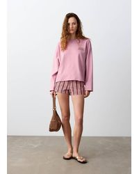 MANGO TEEN - Cotton Sweatshirt With Text Print - Lyst