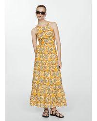 Mango - Printed Bow Dress - Lyst