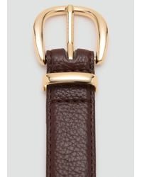 Mango - Cintura Fibbia Ovale Cioccolato - Lyst
