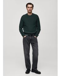 Mango - Wool-Blend Rib-Knit Sweater - Lyst