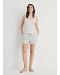 Mango - Pyjama-Shorts Mit Streifen Und Elastischem Detail - Lyst