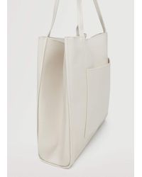 Mango Pocket Shopper Bag Off - White
