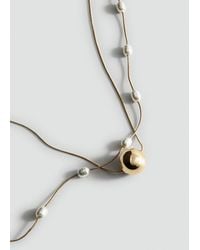 Mango - Collier Double Combiné Or - Lyst