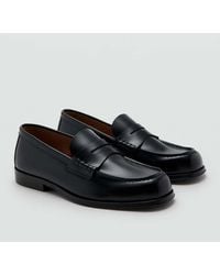 Mango - Leather Penny Loafers - Lyst