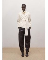 Mango - Jacket With Lapels And Tie Belt - Lyst