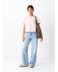 MANGO TEEN - Wide Leg Low Waist Jeans - Lyst