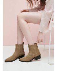 MANGO TEEN - Suede Leather Ankle Boots - Lyst