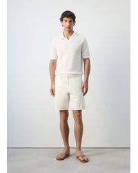 Mango - 100% Cotton Knitted Polo Shirt - Lyst