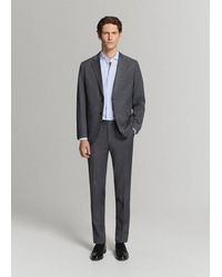 Mango - Slim Fit 100% Cotton Striped Formal Shirt - Lyst