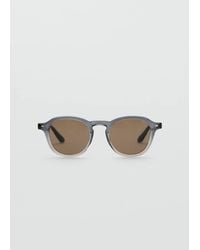 Mango - Semi-Transparent Round Sunglasses - Lyst