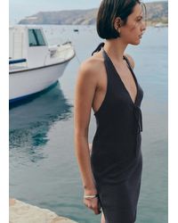 MANGO TEEN - Bow Knitted Dress - Lyst