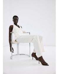 Mango - Patent Leather High-Heeled Sandals - Lyst