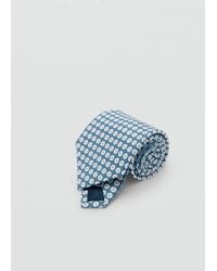 Mango - 100% Silk Tie With Floral Print - Lyst