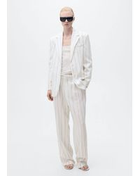 Mango - Pinstripe Suit Jacket - Lyst