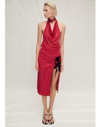 Mango - Draped Knitted Top With Open Back - Lyst