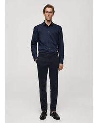 Mango - Regular-Fit Stretch Cotton Shirt Dark - Lyst