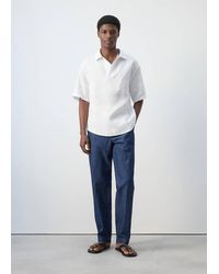 Mango - Jean Regular-Fit Avec Cordon Bleu Foncé - Lyst
