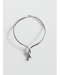 Mango - Rigid Knot Necklace - Lyst