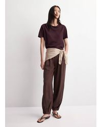 Mango - Short-Sleeved Knitted Sweater - Lyst