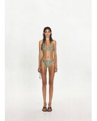 Mango - Triangle Print Bikini Top - Lyst