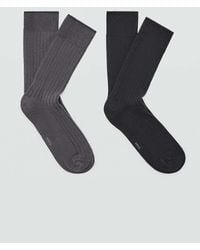 Mango - Pack Of 2 Ribbed Cotton Socks - Lyst