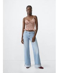 MANGO TEEN - Print Ruched Top - Lyst