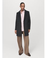 Mango - Zweireihiger Mantel Aus Woll-Mix - Lyst