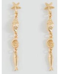 MANGO TEEN - Long Combined Bead Earrings - Lyst