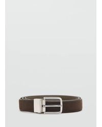 Mango - Buckle Leather Belt - Lyst