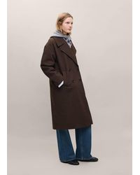 MANGO TEEN - Double-Breasted Wool-Blend Coat - Lyst