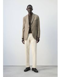 Mango - 100% Linen Jacket With Patch Pockets - Lyst