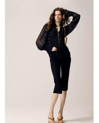 Mango - Capri Trousers With Openings - Lyst