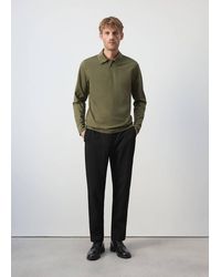 Mango - Regular Fit Zip Polo With Thermolite - Lyst