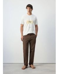 Mango - 100% Cotton Printed T-Shirt - Lyst