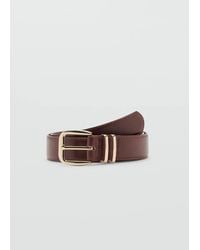 Mango - Square Buckle Belt - Lyst