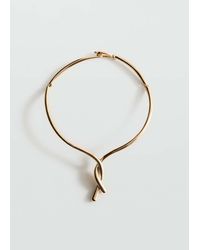 Mango - Rigid Knot Necklace - Lyst