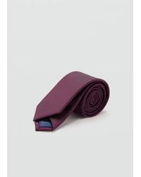 Mango - Smooth Micro-Structured Tie - Lyst