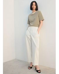 Mango - Striped Cotton T-Shirt - Lyst