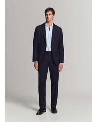 Mango - Slim Fit 100% Cotton Striped Formal Shirt - Lyst