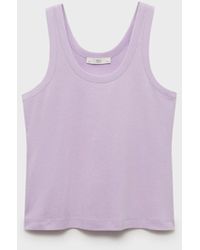 Mango - Top Pyjamas Cotton Suspenders - Lyst