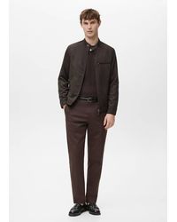 Mango - Suede-Effect Biker Jacket - Lyst