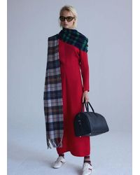 Mango - Knitted Dress With Gathered Detail - Lyst