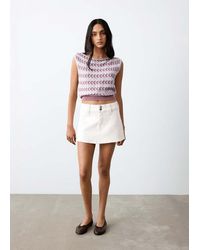 MANGO TEEN - Denim Short Skirt - Lyst