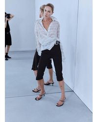 Mango - Bow Check Shirt - Lyst