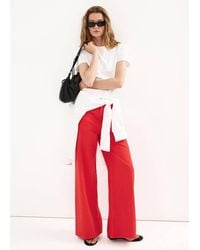 Mango - Low-Rise Wideleg Jeans - Lyst