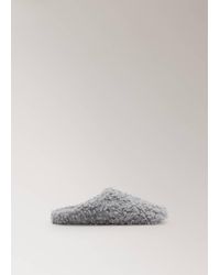 Mango - Shearling-Slipper - Lyst