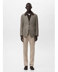Mango - Slim Fit Wool Blend Blazer - Lyst