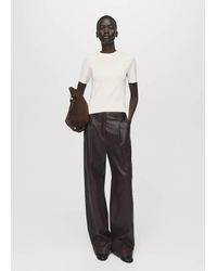 Mango - Short-Sleeved Fine-Knit Sweater - Lyst