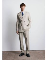 Mango - Double-Breasted Blazer 100% Wool Vitale Barberis Canonico - Lyst